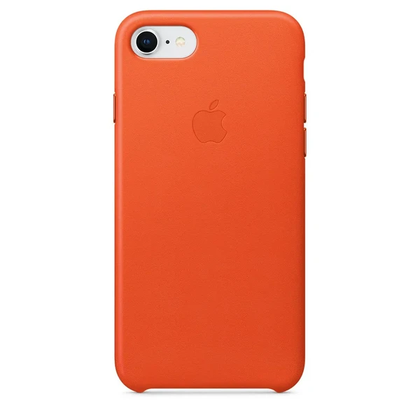 Шкіряний чохол Apple Leather Case Bright Orange (MRG82) для iPhone SE 3 | SE 2 | 8 | 7 у Луцьку
