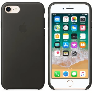 Кожаный чехол Apple Leather Case Charcoal Gray (MQHC2) для iPhone SE 3 | SE 2 | 8 | 7 - Фото 2