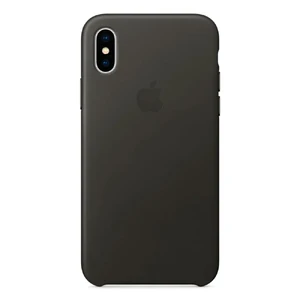 Шкіряний чохол Apple Leather Case Charcoal Gray (MQTF2) для iPhone X MQTF2 - Фото 1