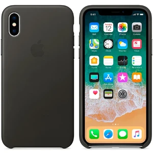 Шкіряний чохол Apple Leather Case Charcoal Gray (MQTF2) для iPhone X - Фото 2