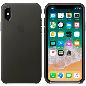Шкіряний чохол Apple Leather Case Charcoal Gray (MQTF2) для iPhone X - Фото 3