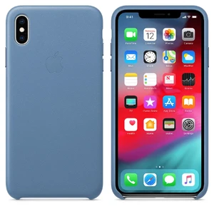 Кожаный чехол Apple Leather Case Cornflower (MVFX2) для iPhone XS Max - Фото 3