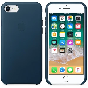 Кожаный чехол Apple Leather Case Cosmos Blue (MQHF2) для iPhone SE 3 | SE 2 | 8 | 7 - Фото 3