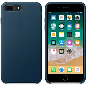 Кожаный чехол Apple Leather Case Cosmos Blue (MQHR2) для iPhone 8 Plus | 7 Plus - Фото 4