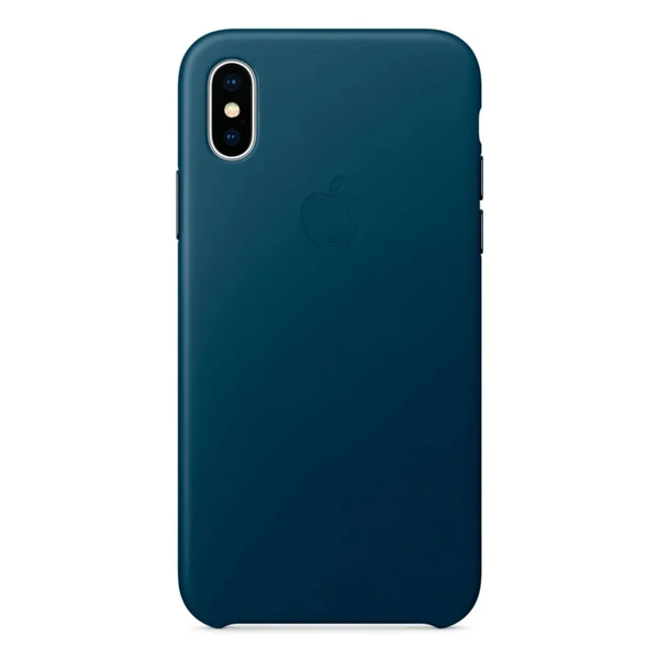 Кожаный чехол Apple Leather Case Cosmos Blue (MQTH2) для iPhone X в Ужгороде
