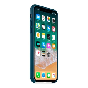 Кожаный чехол Apple Leather Case Cosmos Blue (MQTH2) для iPhone X - Фото 4