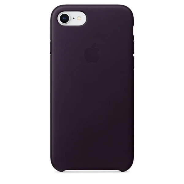 Кожаный чехол Apple Leather Case Dark Aubergine (MQHD2) для iPhone SE 3 | SE 2 | 8 | 7