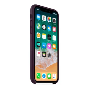 Шкіряний чохол Apple Leather Case Dark Aubergine (MQTG2) для iPhone X - Фото 4