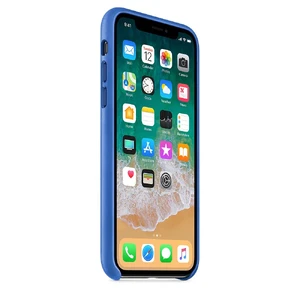 Кожаный чехол Apple Leather Case Electric Blue (MRGG2) для iPhone X - Фото 4