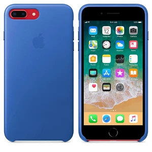 Кожаный чехол Apple Leather Case Electric Blue (MRG92) для iPhone 8 Plus | 7 Plus - Фото 5