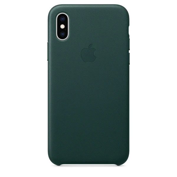 Кожаный чехол Apple Leather Case Forest Green (MTER2) для iPhone XS в Тернополе