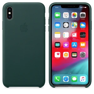 Кожаный чехол Apple Leather Case Forest Green (MTEV2) для iPhone XS Max - Фото 4