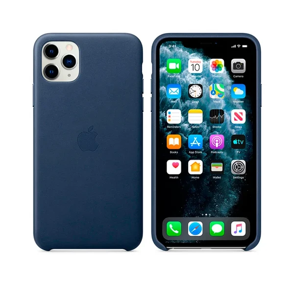 Шкіряний чохол Apple Leather Case Midnight Blue (MX0G2) для iPhone 11 Pro Max в Сумах