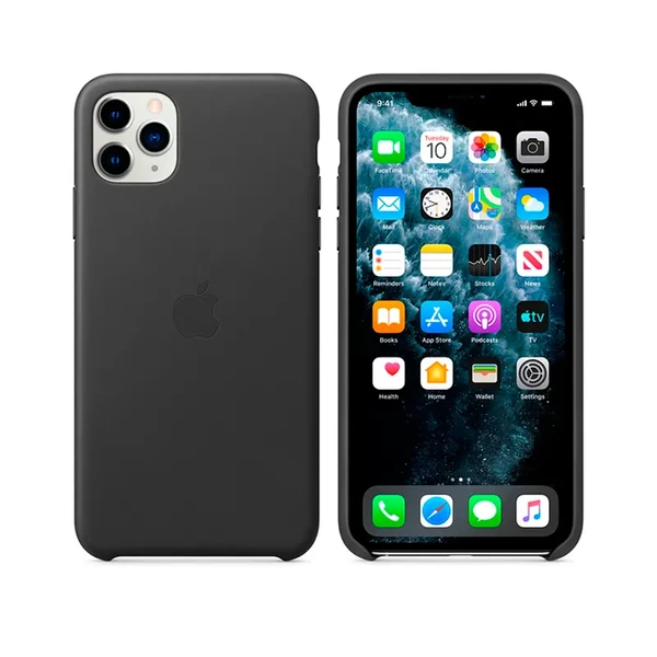Кожаный чехол Apple Leather Case Black (MX0E2) для iPhone 11 Pro Max в Ровно