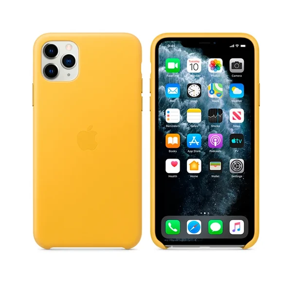 Шкіряний чохол Apple Leather Case Meyer Lemon (MX0A2) для iPhone 11 Pro Max в Сумах