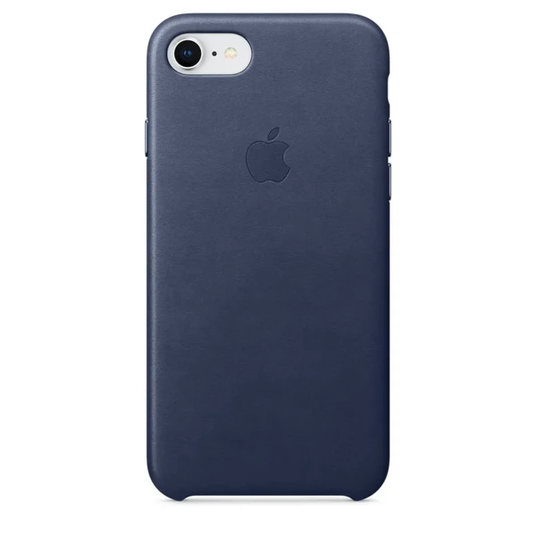 Кожаный чехол Apple Leather Case Midnight Blue (MQH82) для iPhone SE 3 | SE 2 | 8 | 7