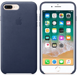 Кожаный чехол Apple Leather Case Midnight Blue (MQHL2) для iPhone 8 Plus | 7 Plus - Фото 2