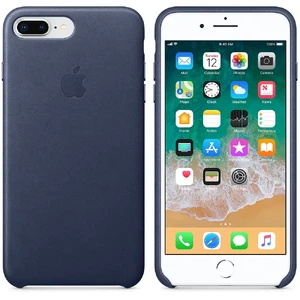 Кожаный чехол Apple Leather Case Midnight Blue (MQHL2) для iPhone 8 Plus | 7 Plus - Фото 3