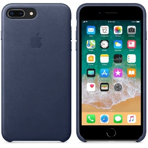 Кожаный чехол Apple Leather Case Midnight Blue (MQHL2) для iPhone 8 Plus | 7 Plus - Фото 4