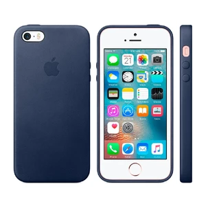 Кожаный чехол Apple Leather Case Midnight Blue (MMHG2) для iPhone SE | 5S | 5 - Фото 5