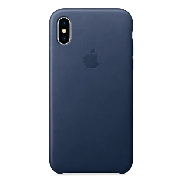 Кожаный чехол Apple Leather Case Midnight Blue (MQTC2) для iPhone X в Ужгороде
