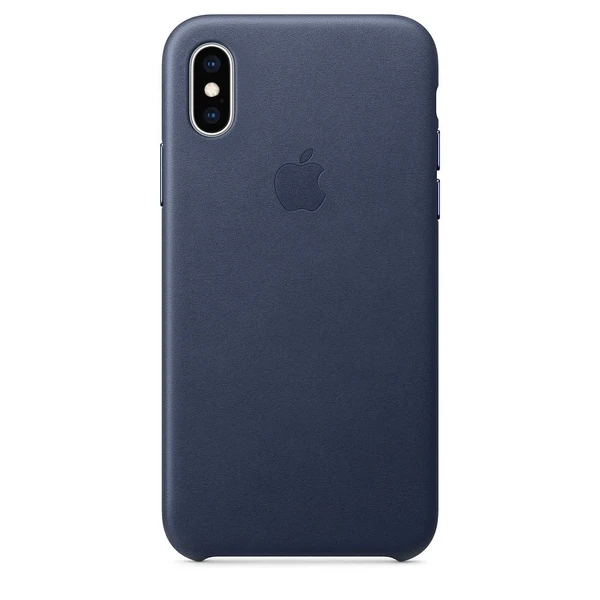 Кожаный чехол Apple Leather Case Midnight Blue (MRWN2) для iPhone XS в Ужгороде