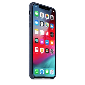 Кожаный чехол Apple Leather Case Midnight Blue (MRWU2) для iPhone XS Max - Фото 5