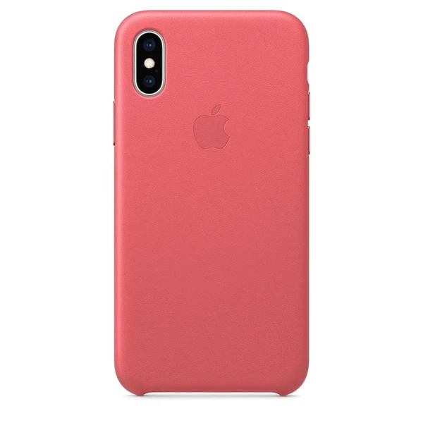 Кожаный чехол Apple Leather Case Peony Pink (MTEU2) для iPhone XS