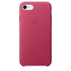 Кожаный чехол Apple Leather Case Pink Fuchsia (MQHG2) для iPhone SE 3 | SE 2 | 8 | 7