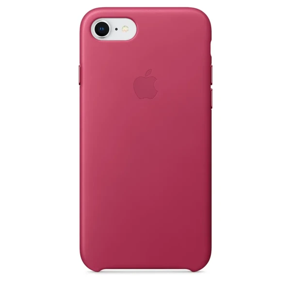 Кожаный чехол Apple Leather Case Pink Fuchsia (MQHG2) для iPhone SE 3 | SE 2 | 8 | 7