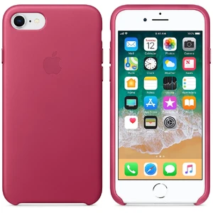 Кожаный чехол Apple Leather Case Pink Fuchsia (MQHG2) для iPhone SE 3 | SE 2 | 8 | 7 - Фото 3