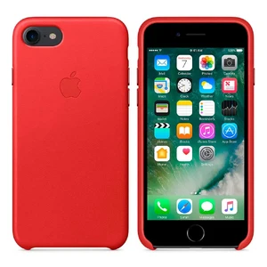 Кожаный чехол Apple Leather Case (PRODUCT) RED (MMY62) для iPhone SE 3 | SE 2 | 8 | 7 - Фото 2