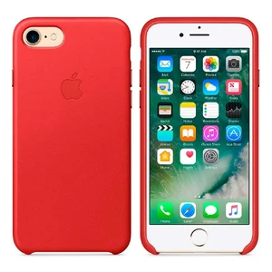 Кожаный чехол Apple Leather Case (PRODUCT) RED (MMY62) для iPhone SE 3 | SE 2 | 8 | 7 - Фото 3