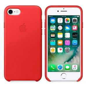 Кожаный чехол Apple Leather Case (PRODUCT) RED (MMY62) для iPhone SE 3 | SE 2 | 8 | 7 - Фото 6