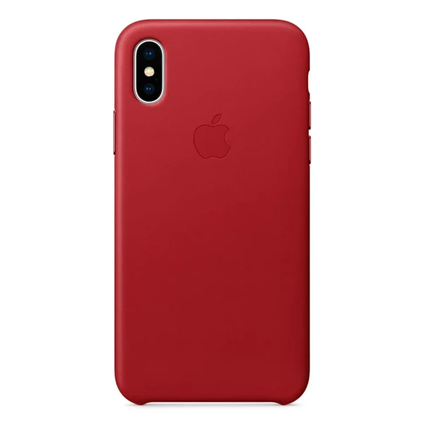 Шкіряний чохол Apple Leather Case (PRODUCT) RED (MQTE2) для iPhone X