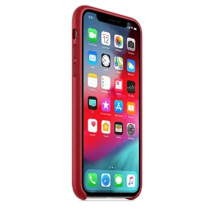 Шкіряний чохол Apple Leather Case (PRODUCT) RED (MRWK2) для iPhone XS - Фото 5