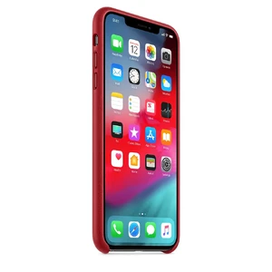 Кожаный чехол Apple Leather Case (PRODUCT) RED (MRWQ2) для iPhone XS Max - Фото 5
