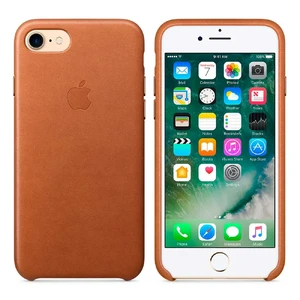 Кожаный чехол Apple Leather Case Saddle Brown (MMY22) для iPhone SE 3 | SE 2 | 8 | 7 - Фото 3