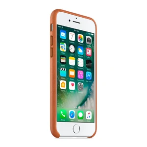 Кожаный чехол Apple Leather Case Saddle Brown (MMY22) для iPhone SE 3 | SE 2 | 8 | 7 - Фото 7