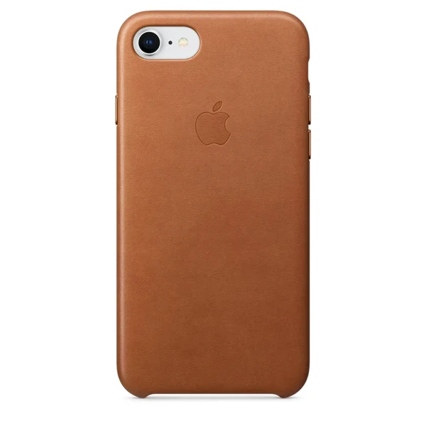 Кожаный чехол Apple Leather Case Saddle Brown (MQH72) для iPhone SE 3 | SE 2 | 8 | 7