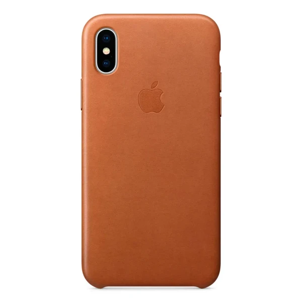 Шкіряний чохол Apple Leather Case Saddle Brown (MQTA2) для iPhone X у Миколаєві