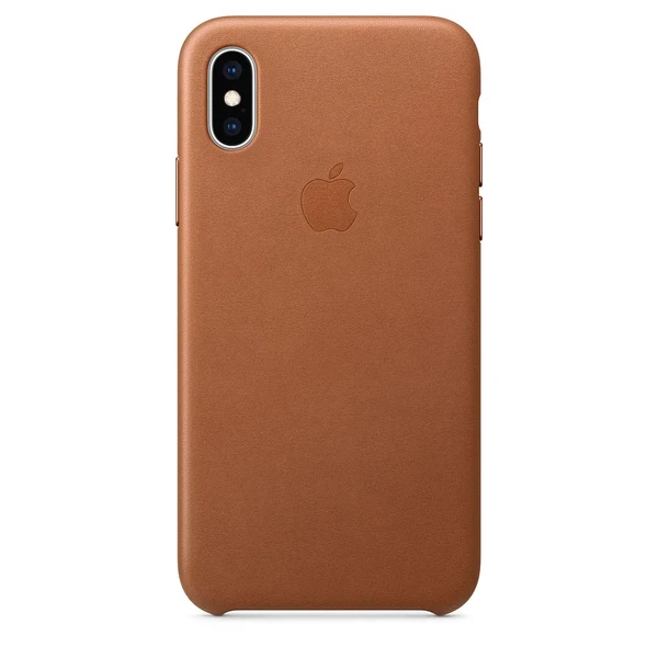 Шкіряний чохол Apple Leather Case Saddle Brown (MRWP2) для iPhone XS у Миколаєві