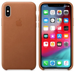 Кожаный чехол Apple Leather Case Saddle Brown (MRWP2) для iPhone XS - Фото 3