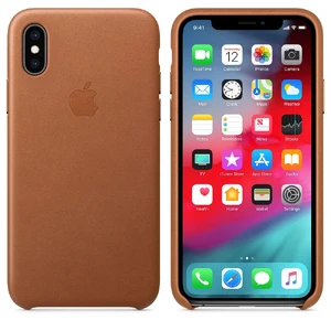 Кожаный чехол Apple Leather Case Saddle Brown (MRWP2) для iPhone XS - Фото 4
