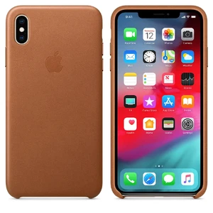 Шкіряний чохол Apple Leather Case Saddle Brown (MRWV2) для iPhone XS Max - Фото 2