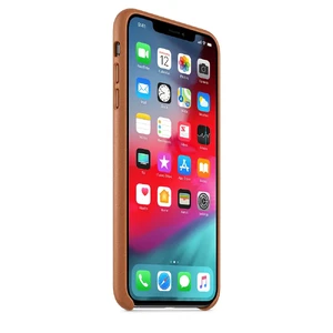Шкіряний чохол Apple Leather Case Saddle Brown (MRWV2) для iPhone XS Max - Фото 5