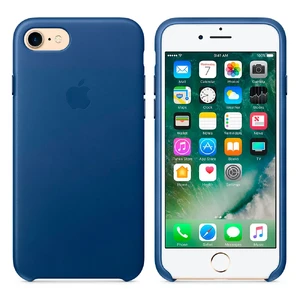 Шкіряний чохол Apple Leather Case Sapphire (MPT92) для iPhone SE 3 | SE 2 | 8 | 7 - Фото 5