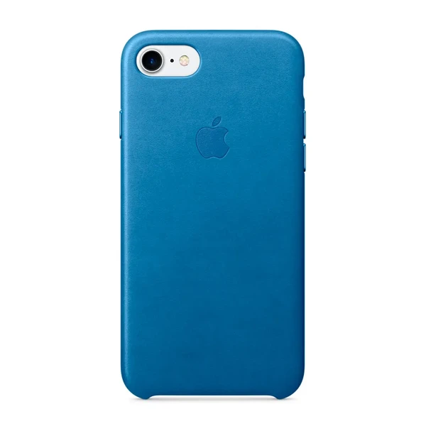 Кожаный чехол Apple Leather Case Sea Blue (MMY42) для iPhone SE 3 | SE 2 | 8 | 7