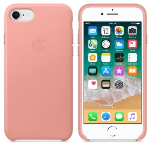 Кожаный чехол Apple Leather Case Soft Pink (MRG62) для iPhone SE 3 | SE 2 | 8 | 7 - Фото 3