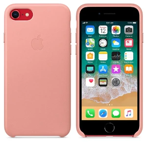Кожаный чехол Apple Leather Case Soft Pink (MRG62) для iPhone SE 3 | SE 2 | 8 | 7 - Фото 5